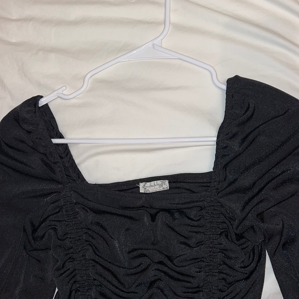 Free People long sleeve body suit black basics
